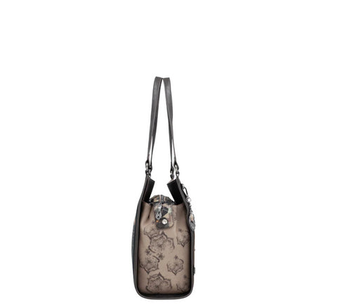 Poseta casual, dama, ANEKKE 41702-204, gri, piele ecologica