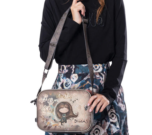 Poseta casual, dama, ANEKKE 41703-188, gri, piele ecologica