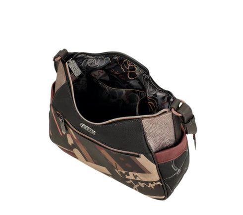 Poseta casual, dama, ANEKKE 41803-002, negru, piele ecologica