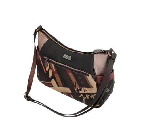 Poseta casual, dama, ANEKKE 41803-002, negru, piele ecologica