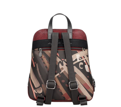 Rucsac casual, dama, ANEKKE 41805-055, negru, piele ecologica