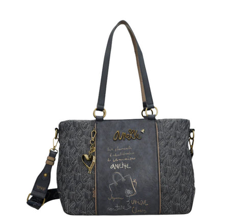 Poseta casual, dama, ANEKKE 41851-406, bleumarin, piele ecologica