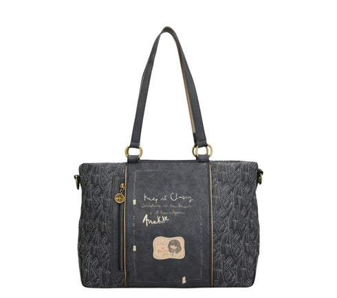 Poseta casual, dama, ANEKKE 41851-406, bleumarin, piele ecologica