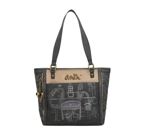 Poseta casual, dama, ANEKKE 41852-047, bleumarin, piele ecologica