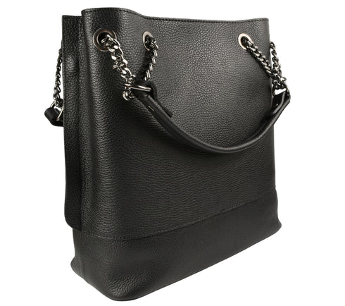 Poseta casual, dama, ADA SHOES, 21017, negru, piele naturala