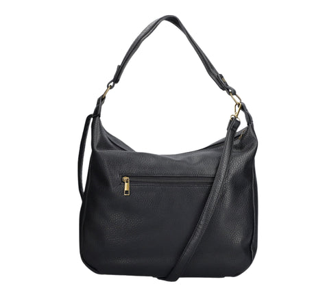 Poseta casual, dama, RIEKER, H1016-00, negru, piele ecologica