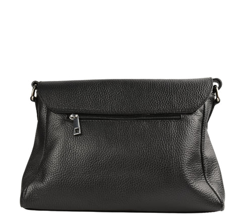 Poseta casual, dama, ADA SHOES, 24033V2, negru, piele naturala