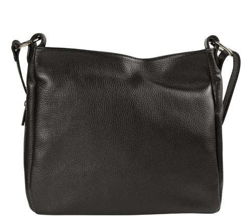 Poseta casual, dama, ADA SHOES, 24033, negru, piele naturala