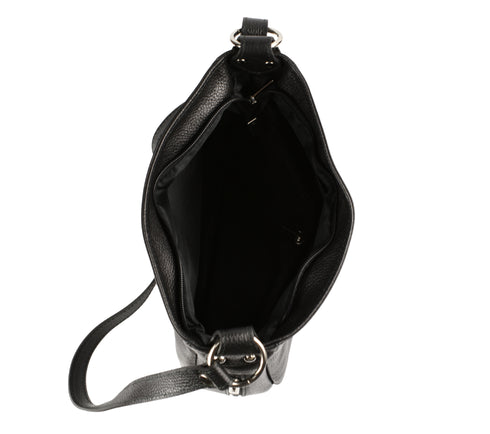 Poseta casual, dama, ADA SHOES, 24033, negru, piele naturala