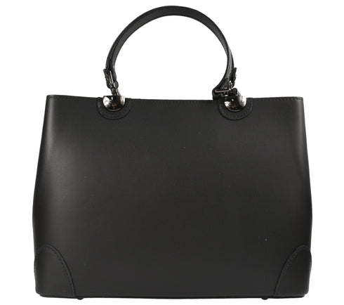 Poseta casual, dama, ADA SHOES, CHARLIZE, negru, piele naturala