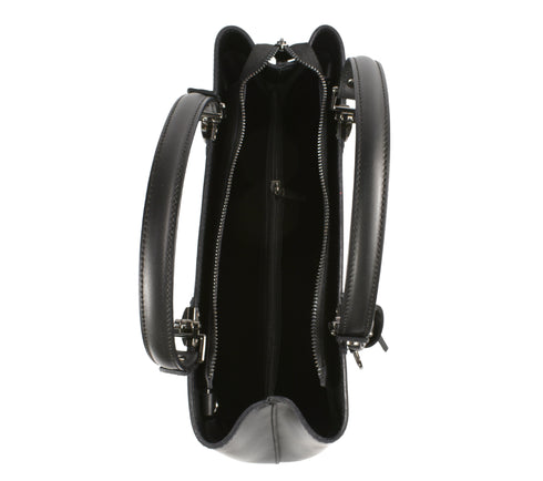 Poseta casual, dama, ADA SHOES, CHARLIZE, negru, piele naturala