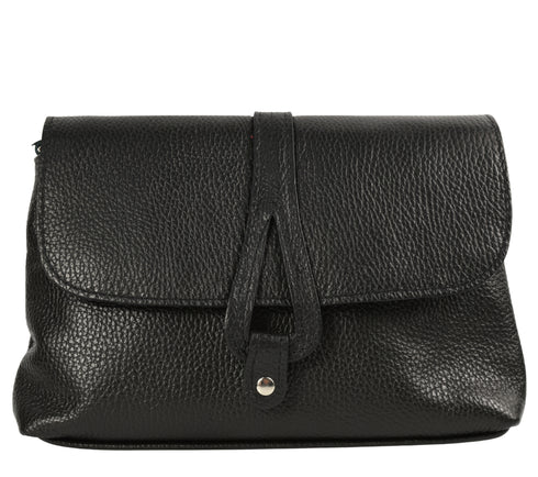 Poseta casual, dama, ADA SHOES, PEL05, negru, piele naturala