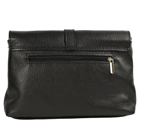 Poseta casual, dama, ADA SHOES, PEL05, negru, piele naturala