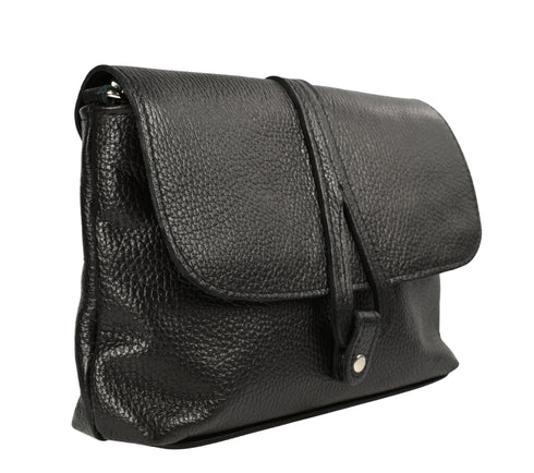 Poseta casual, dama, ADA SHOES, PEL05, negru, piele naturala