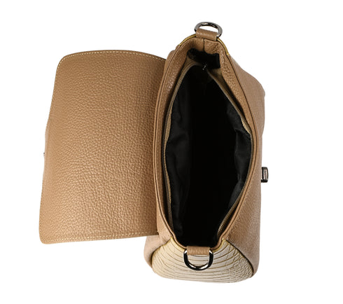 Poseta casual, dama, ADA SHOES, 19061, bej, piele naturala