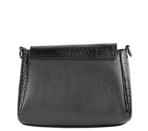 Poseta casual, dama, ADA SHOES, 19061, negru, piele naturala