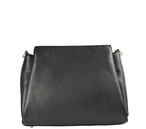 Poseta casual, dama, ADA SHOES, 25035, negru, piele naturala