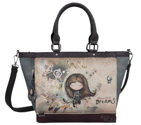 Poseta casual, dama, ANEKKE 41701-114, verde, piele ecologica