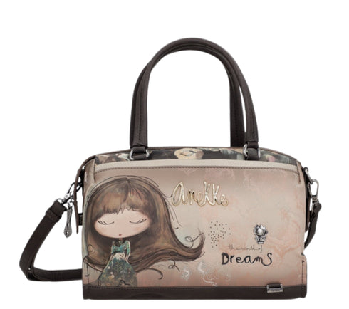 Poseta casual, dama, ANEKKE 41701-390, maro, piele ecologica