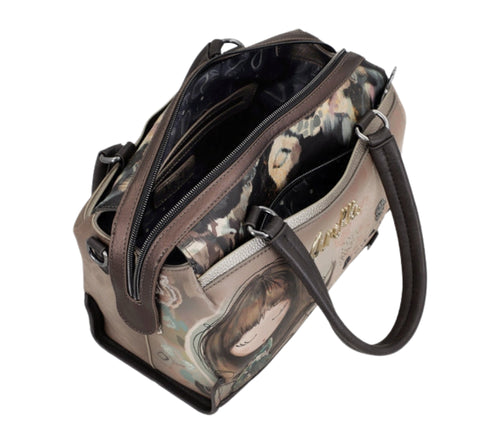 Poseta casual, dama, ANEKKE 41701-390, maro, piele ecologica