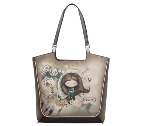 Poseta casual, dama, ANEKKE 41702-366, maro, piele ecologica