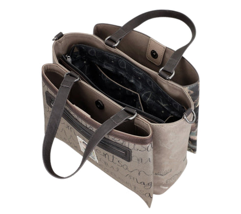 Poseta casual, dama, ANEKKE 41711-224, maro, piele ecologica