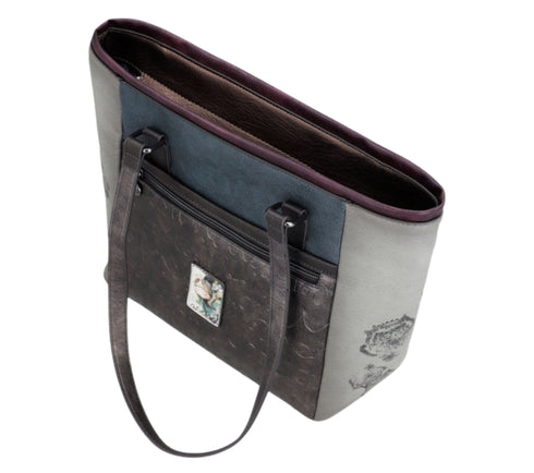 Poseta casual, dama, ANEKKE 41712-364, gri, piele ecologica