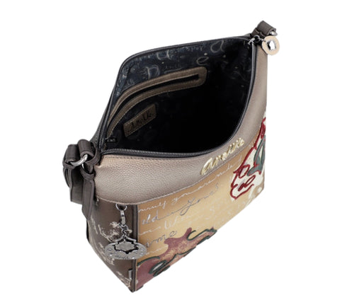 Poseta casual, dama, ANEKKE 41713-007, maro, piele ecologica