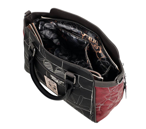 Poseta casual, dama, ANEKKE 41801-032, maro, piele ecologica