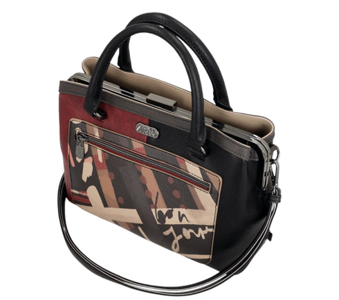 Poseta casual, dama, ANEKKE 41801-061, maro, piele ecologica