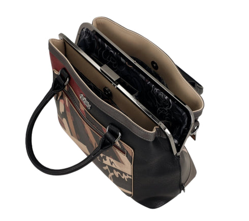 Poseta casual, dama, ANEKKE 41801-061, maro, piele ecologica