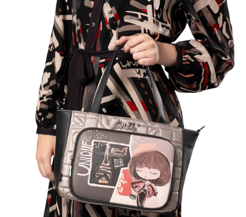 Poseta casual, dama, ANEKKE 41801-065, maro, piele ecologica