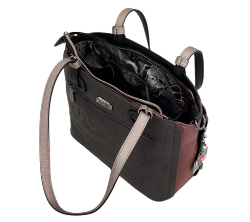 Poseta casual, dama, ANEKKE 41802-372, maro, piele ecologica