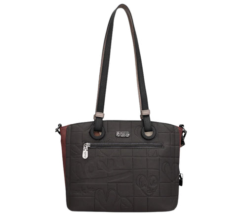 Poseta casual, dama, ANEKKE 41802-372, maro, piele ecologica