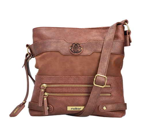 Poseta casual, dama, RIEKER, H1346-22, maro, piele ecologica