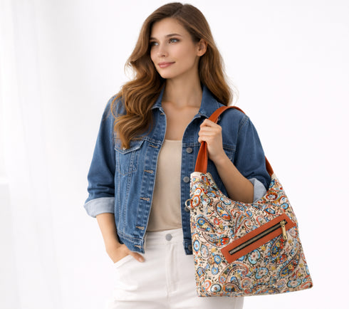 Poseta casual, dama, ADA SHOES, 2525, portocaliu, textil