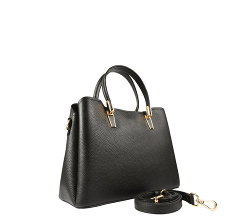 Poseta casual, dama, ADA SHOES, 33-33, negru, piele naturala