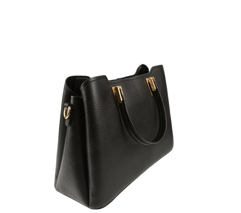 Poseta casual, dama, ADA SHOES, 33-33, negru, piele naturala