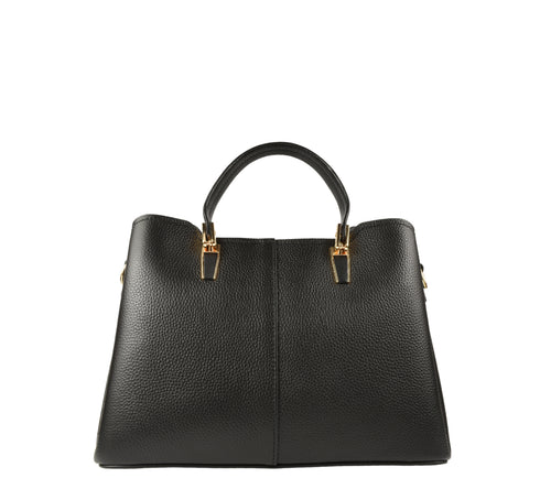 Poseta casual, dama, ADA SHOES, 33-33, negru, piele naturala