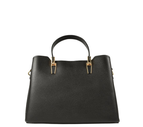 Poseta casual, dama, ADA SHOES, 33-33, negru, piele naturala