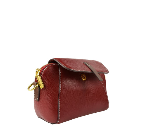 Poseta casual, dama, ADA SHOES, 5588, rosu, piele naturala