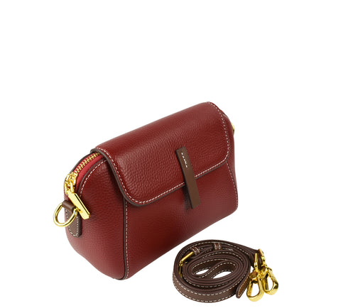 Poseta casual, dama, ADA SHOES, 5588, rosu, piele naturala