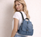 Rucsac casual, dama, ADA SHOES, 77216#, albastru, piele naturala