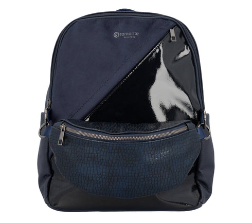 Rucsac casual, dama, REMONTE, Q0533-14, bleumarin, piele ecologica