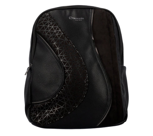 Rucsac casual, dama, REMONTE, Q0535-02, negru, piele ecologica