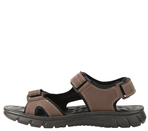 Sandale casual, barbati, MELS 95163, maro, piele naturala