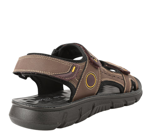 Sandale casual, barbati, MELS 95163, maro, piele naturala