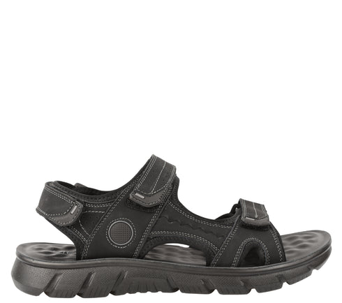 Sandale casual, barbati, MELS 95163, negru, piele naturala