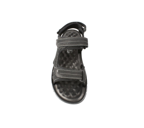 Sandale casual, barbati, MELS 95163, negru, piele naturala