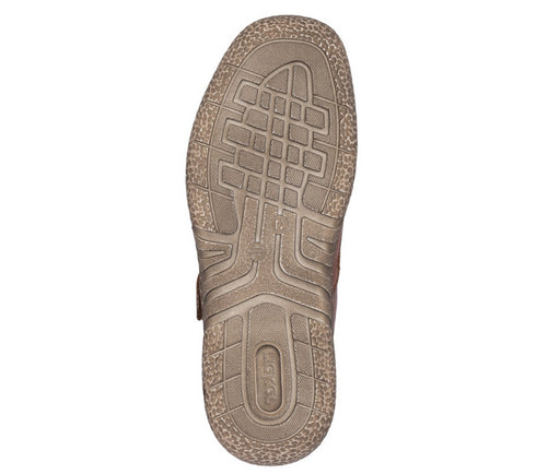 Sandale casual, barbati, RIEKER, ANTISTRESS, 03578-24 maro, piele naturala